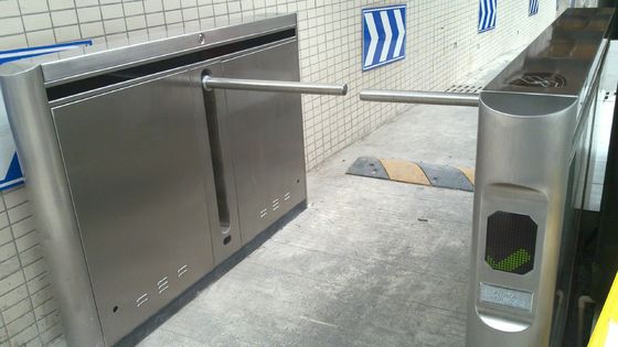 Porta da barreira do torniquete da altura da cintura da gota do braço com sistema de papel código de barras do bilhete