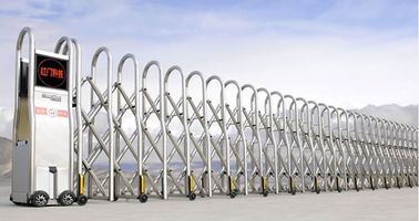 Porta retrátil elétrica de aço inoxidável, porta SS304 de dobramento automática