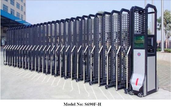 Porta retrátil elétrica automática com malha até a altura de 2.5m, porta de segurança