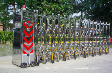 Porta expansível automática Trackless dos SS, porta retrátil elétrica de aço inoxidável