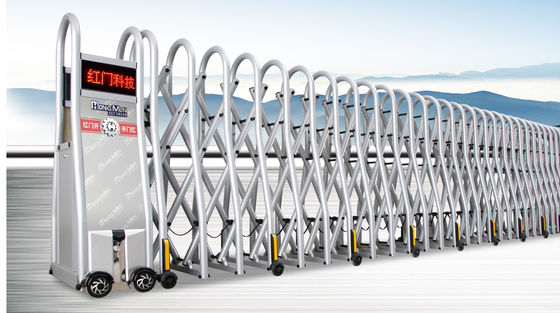 Porta automática retrátil da segurança um perfil tubular dobrado parte com fotocélula