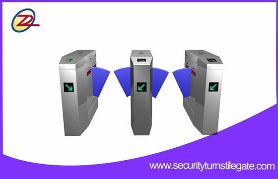 Sistema de aço inoxidável AC220V±10V da entrada de Rfid da porta da barreira da aleta do torniquete