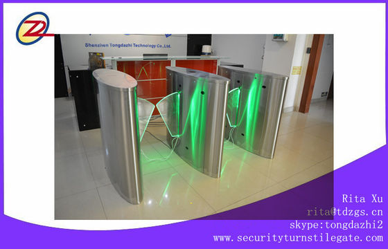 Controler de aço inoxidável do acesso da luz do diodo emissor de luz da porta da barreira da aleta, cartão do RFID