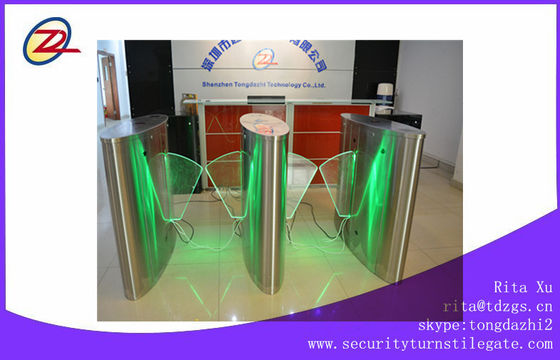 Controler de aço inoxidável do acesso da luz do diodo emissor de luz da porta da barreira da aleta, cartão do RFID