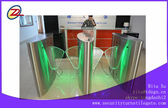 Controler de aço inoxidável do acesso da luz do diodo emissor de luz da porta da barreira da aleta, cartão do RFID
