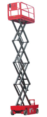 A capacidade elétrica 320kg do elevador da plataforma de trabalho aéreo automotora Scissor o elevador da altura de funcionamento máxima de 13.8m