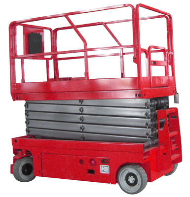 A capacidade elétrica 320kg do elevador da plataforma de trabalho aéreo automotora Scissor o elevador da altura de funcionamento máxima de 13.8m