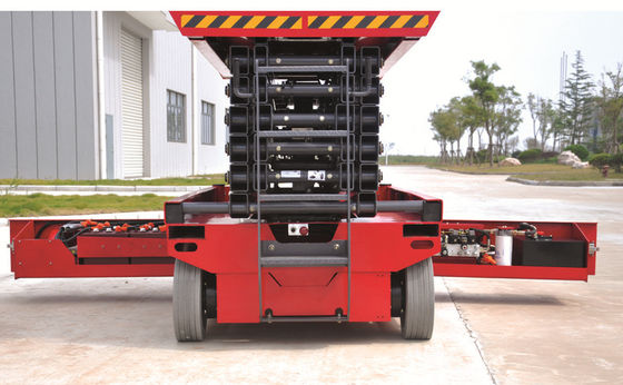 A capacidade elétrica 320kg do elevador da plataforma de trabalho aéreo automotora Scissor o elevador da altura de funcionamento máxima de 13.8m