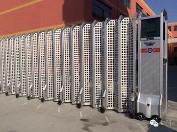 Porta retrátil elétrica expansível da liga de alumínio que dobra-se com tela de malha