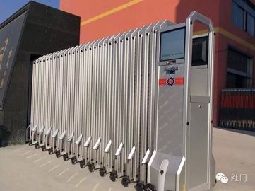 Porta retrátil elétrica expansível da liga de alumínio que dobra-se com tela de malha