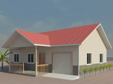 Estrutura portátil 4 da armação de aço/3 casas modulares do quarto, casa de campo de aço clara móvel