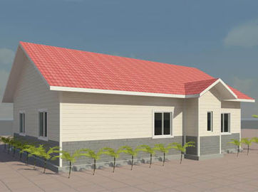 Estrutura portátil 4 da armação de aço/3 casas modulares do quarto, casa de campo de aço clara móvel