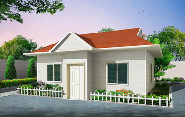 Casas modulares da casa pré-fabricada rápida do quarto da praia dois da construção, casa de campo de aço clara